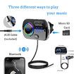 FM Transmitter Bluetooth 5.0 Hands-Free Car Kit with Quick Charge QC 3.0 Car Radio Adapter with Microphone CVC Noise Reduction