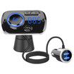 FM Transmitter Bluetooth 5.0 Hands-Free Car Kit with Quick Charge QC 3.0 Car Radio Adapter with Microphone CVC Noise Reduction