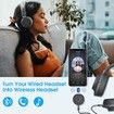 Bluetooth Aux Receiver, Portable 3.5mm Aux Car Adapter, Bluetooth 5.0 Wireless Audio Receiver for Car/Home Stereo/Wired Headphones/Speaker