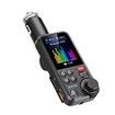 FM Bluetooth Transmitter for Car, Microphone Bluetooth Car Adapter with Color Screen for Hands-Free Calls, Treble and Bass Sound Music Player