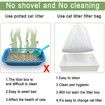 Sifting Cat Litter Box Liners Bags with Holes-Drawstring Scratch Resistant Waste (94x45.6cm,7Pack)