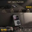 HiFi MP3 Player,5.3 Lossless DSD FLAC Player,Portable Music Player,Supports up to 256GB,2.4 inch HD Screen with APT X,DSD High Res Audio Color Grey