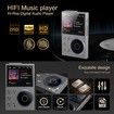 HiFi MP3 Player,5.3 Lossless DSD FLAC Player,Portable Music Player,Supports up to 256GB,2.4 inch HD Screen with APT X,DSD High Res Audio Color Grey