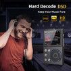 HiFi MP3 Player,5.3 Lossless DSD FLAC Player,Portable Music Player,Supports up to 256GB,2.4 inch HD Screen with APT X,DSD High Res Audio Color Black
