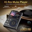 HiFi MP3 Player,5.3 Lossless DSD FLAC Player,Portable Music Player,Supports up to 256GB,2.4 inch HD Screen with APT X,DSD High Res Audio Color Black