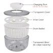 Electric Salad Spinner Lettuce Dryer 6L Capacity Bowl Colander Family Meals Parties Squeeze Bottle Draining System