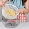 Electric Salad Spinner Lettuce Dryer 6L Capacity Bowl Colander Family Meals Parties Squeeze Bottle Draining System