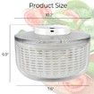 Electric Salad Spinner Lettuce Dryer 6L Capacity Bowl Colander Family Meals Parties Squeeze Bottle Draining System