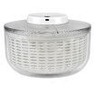 Electric Salad Spinner Lettuce Dryer 6L Capacity Bowl Colander Family Meals Parties Squeeze Bottle Draining System