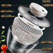 Electric Salad Spinner Lettuce Dryer 4.5L Capacity Bowl Colander Family Meals Parties Squeeze Bottle Draining System