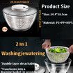 Electric Salad Spinner Lettuce Dryer 4.5L Capacity Bowl Colander Family Meals Parties Squeeze Bottle Draining System