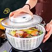 Electric Salad Spinner Lettuce Dryer 4.5L Capacity Bowl Colander Family Meals Parties Squeeze Bottle Draining System