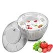 Electric Salad Spinner Lettuce Dryer 4.5L Capacity Bowl Colander Family Meals Parties Squeeze Bottle Draining System