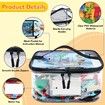 Toy Storage Bag Clear Waterproof 6 Pack Name Tag Manual Pocket PVC Organizer Lego Bricks