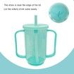 Sippy Cups for Elderly 12oz Sippy Cup with 2 Handles No Spill Cups for Men Women Straw Cups Dysphagia Cups for Disabled Patients