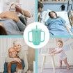Sippy Cups for Elderly 12oz Sippy Cup with 2 Handles No Spill Cups for Men Women Straw Cups Dysphagia Cups for Disabled Patients