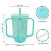Sippy Cups for Elderly 12oz Sippy Cup with 2 Handles No Spill Cups for Men Women Straw Cups Dysphagia Cups for Disabled Patients
