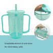 Sippy Cups for Elderly 12oz Sippy Cup with 2 Handles No Spill Cups for Men Women Straw Cups Dysphagia Cups for Disabled Patients