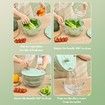 Salad Spinner Slicer Fruit Vegetable Washer Dryer Kitchen Cooking Helper Durable Bowl Lid Gifts for Mom and Women