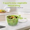 Large Salad Spinner - Wash,Rotate & Dry Salad Vegetables,Fruits&Vegetables,5 Quarts