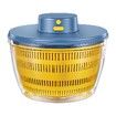 Electric Salad Spinner Dryer Fruit Vegetable Cleaner Bowl Colander Greens Herbs Berries Kitchen Gadget 4L(Blue)