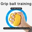 Hand Grip Strength Trainer, Finger Exerciser Balls for Hand, Stress Relief Balls for Men Women, Yellow