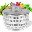 Electric Salad Spinner Dryer Fruit Vegetable Cleaner Bowl Colander Greens Herbs Berries Kitchen Gadget 4L(Grey)