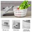 Electric Salad Spinner Dryer Fruit Vegetable Cleaner Bowl Colander Greens Herbs Berries Kitchen Gadget 4L(Grey)