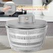 Electric Salad Spinner Dryer Fruit Vegetable Cleaner Bowl Colander Greens Herbs Berries Kitchen Gadget 4L(Grey)