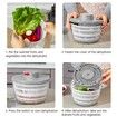 Electric Salad Spinner Dryer Fruit Vegetable Cleaner Bowl Colander Greens Herbs Berries Kitchen Gadget 4L(Grey)