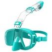 Half Face Snorkel Mask ,Foldable 180 Degree Panoramic View Snorkeling Mask with Camera Mount, Anti-Leak And Fog Color Green Size L