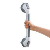 Shower Grab Bar, 16 Inch Suction Cup Grab Bars for Bathroom, Removable Shower Safety Handle Heavy Duty Bathtub Grip for Seniors and Elderly, Grey