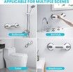 Shower Grab Bar, 12 Inch Shower Handle for Bathtubs and Elderly, Suction Grab Bars for Seniors Bathroom Safety Handles for Elderly, Grey