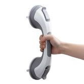 Shower Grab Bar, 12 Inch Shower Handle for Bathtubs and Elderly, Suction Grab Bars for Seniors Bathroom Safety Handles for Elderly, Grey