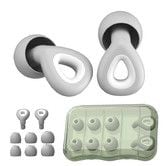 Ear Plugs for Sleeping Noise Cancelling Reduction Ear Plugs, Reusable Soft Silicone Ear Plugs for Hearing Protection (Grey)