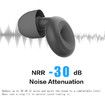 Ear Plugs for Sleeping Noise Cancelling, Reusable Hearing Protection in Flexible Silicone, Noise Cancelling Earplugs for Sleep (Black)