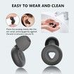 Ear Plugs for Sleeping Noise Cancelling, Reusable Hearing Protection in Flexible Silicone, Noise Cancelling Earplugs for Sleep (Black)