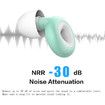 Ear Plugs for Sleeping Noise Cancelling, Reusable Hearing Protection in Flexible Silicone, Noise Cancelling Earplugs for Sleep (Green)