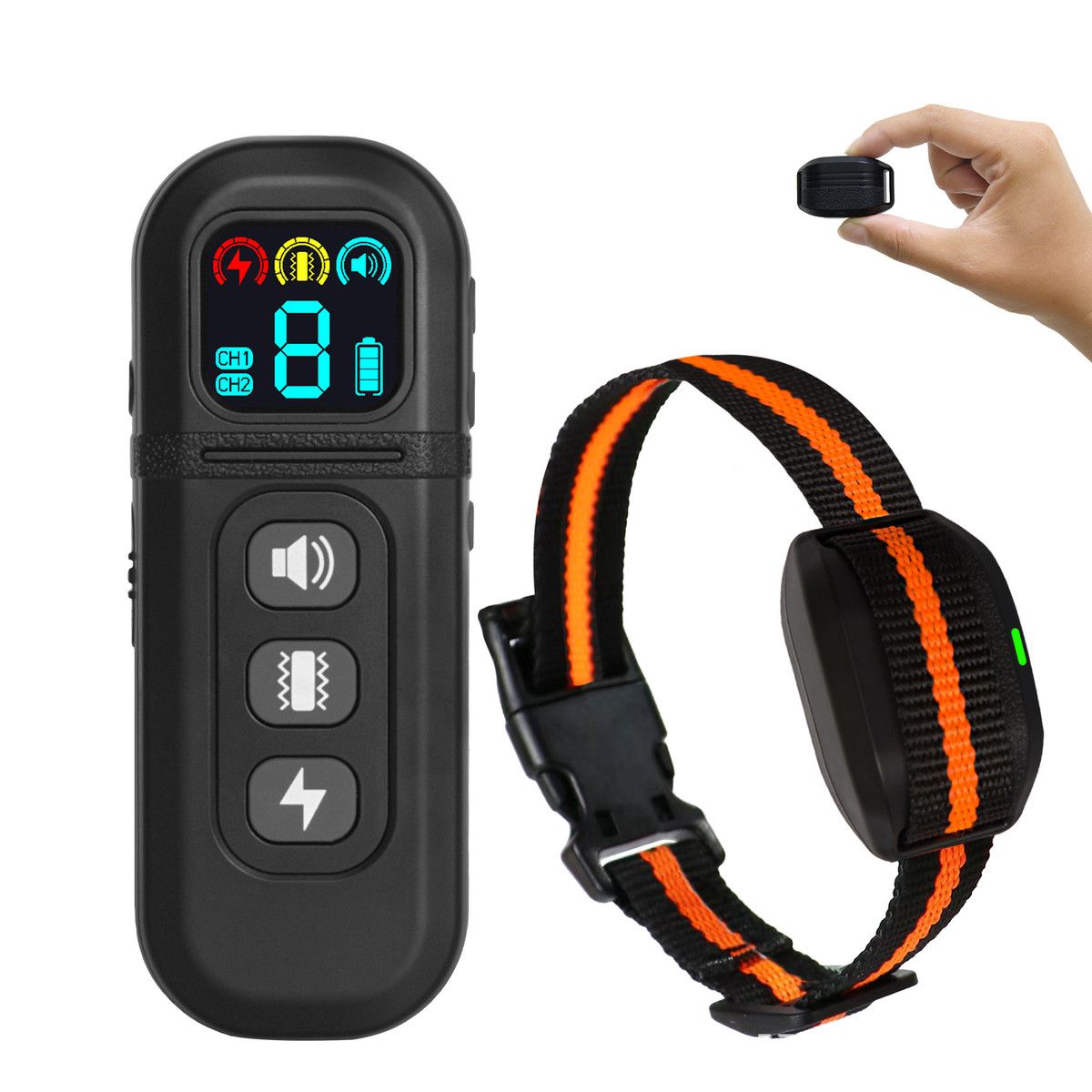Dog Training Collar with 500M Remote,with Beep,Vibration,Shock Modes,Rechargeable Dog Collar for Small Medium Large Dog Color Black