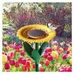 Sunflower Bird Feeder Outdoor Flower Shape Bird Feeding Tray,Garden Decor Stake,Ideal Gift Surprise for Nature Lover,Wild Bird Watcher