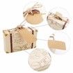 Mini Suitcase Favor Boxes,Small Gift Boxes Vintage Style with Tags,50 Pack,Wedding Travel Theme Party Decor