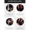 Black Electric ABS Portable Grinder Black Pepper & Salt Grinder Suitable for Sea Salt & Peppe