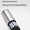 Silver Electric Stainless Steel Grinder Portable Black Pepper & Salt Grinder Suitable for Table Salt & Sea Salt