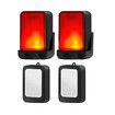 Loud Flash Doorbell with 7 Colors of Bright Light and 4 Volumes, Suitable for the Elderly, 2 Transmitter with 2 Receivers, Black