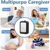 Loud Flash Doorbell with 7 Colors of Bright Light and 4 Volumes, Suitable for the Elderly, 2 Transmitter with 2 Receivers, Black