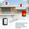 Loud Flash Doorbell with 7 Colors of Bright Light and 4 Volumes, Suitable for the Elderly, 2 Transmitter with 2 Receivers, Black