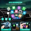Wireless CarPlay & Android Auto Adapter 2 in 1 Plug Play Convert Wired to Wireless Adapter Apple CarPlay Android Auto Bluethooth Stable Low Latency