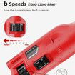 Dog Nail Grinder Quiet 45db 6Speed Pet Nail Trimmer 2 LED Lights Rechargeable Electric with Dust Cap