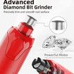 Dog Nail Grinder Quiet 45db 6Speed Pet Nail Trimmer 2 LED Lights Rechargeable Electric with Dust Cap