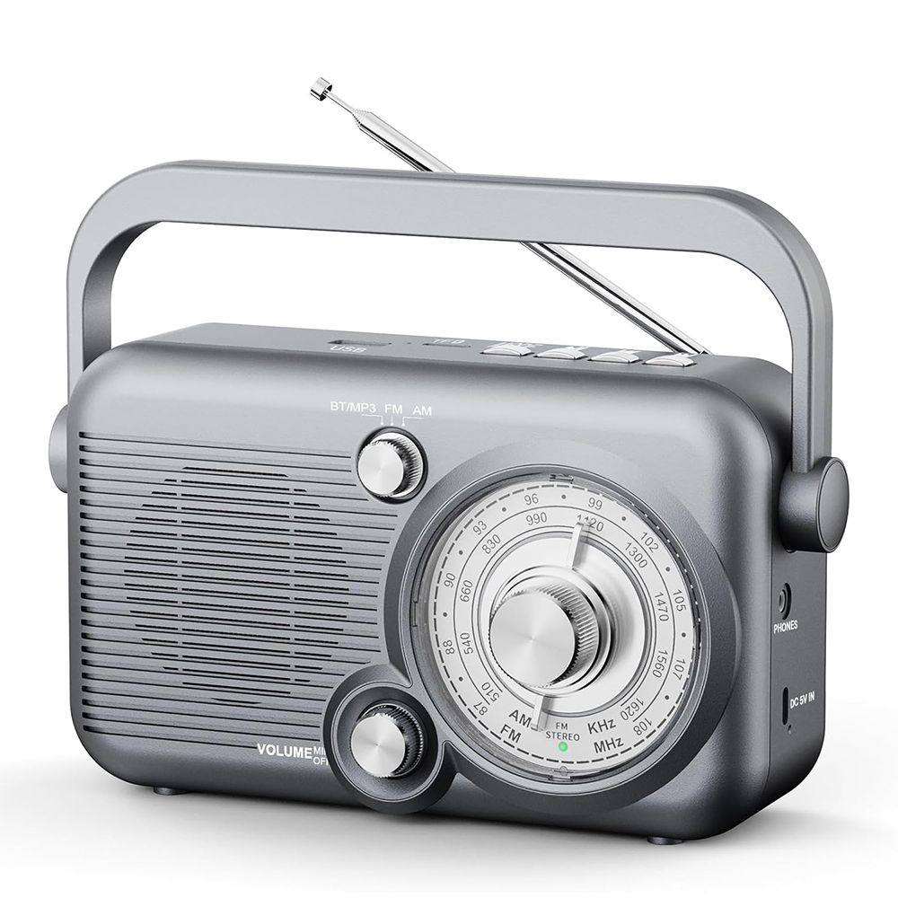 Portable Radio with Bluetooth AM FM Radio with Best Reception, Vintage ...
